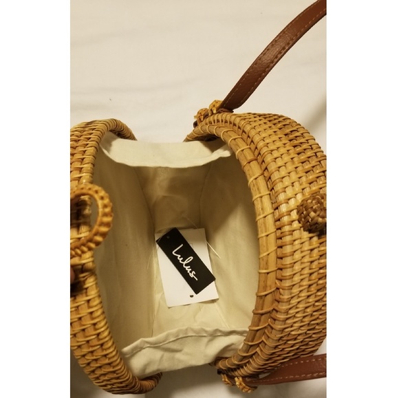 Port Costa Tan Round Woven Purse - Picture 8 of 8